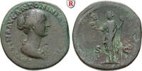 Sestertius Faustina Junior, wife of Marcus Aurelius, 147-176 -