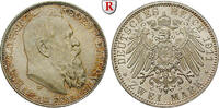 Bayern 2 Mark Luitpold, Prinzregent, 2 Mark 1911, D. 90th birthday. Jaeger 48. -