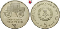 Commemoratives 5 Mark 5 Mark 1990, Cu-Ni. 500 Jahre Postwesen. Jaeger 1631. -