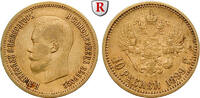 Russia 10 Roubles Nicholas II, 1894-1917, Gold, 8,57 g -