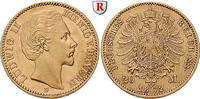 Bayern 20 Mark Ludwig II., 1864-1886, Gold, 7,965 g -