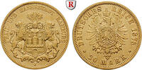 Hamburg 20 Mark 20 Mark 1878, J. Gold. Jaeger 210. current price. -