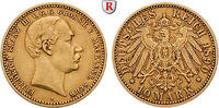 Mecklenburg-Schwerin 10 Mark Friedrich Franz III., 1883-1897, 10 Mark 1890, A. Gold. Jaeger 232. -