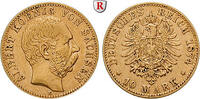 Sachsen 10 Mark Albert, 1873-1902, 10 Mark 1874, E. Gold. Jaeger 261. current price. -