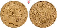 Sachsen 10 Mark Albert, 1873-1902, 10 Mark 1891, E. Gold. Jaeger 263. current price. -