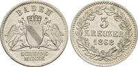 Baden-Durlach 3 Kreuzer Friedrich I. 1852-1907. -