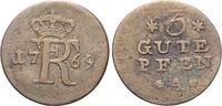 Brandenburg-Preussen 3 Gute Pfennig Friedrich II. 1740-1786, Münzstätte Berlin. -