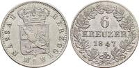 Nassau 6 Kreuzer Adolph 1839-1866. -
