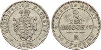 Sachsen-Albertinische Linie 2 Neugroschen Johann 1854-1873. -