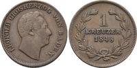 Baden-Durlach CU-Kreuzer Leopold 1830-1852. -