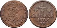Jülich-Berg CU-1/4 Stüber 1 Karl Theodor von Pfalz-Sulzbach 1742-1799. -