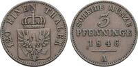 Brandenburg-Preussen CU-3 Pfennig Friedrich Wilhelm IV. 1840-1861. -
