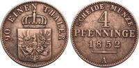 Brandenburg-Preussen CU-4 Pfennig Friedrich Wilhelm IV. 1840-1861. -