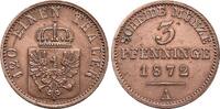 Brandenburg-Preussen CU-3 Pfennig Wilhelm I. 1861-1888. -