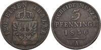 Brandenburg-Preussen CU-3 Pfennig Friedrich Wilhelm IV. 1840-1861. -