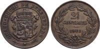 Luxemburg CU-2 1/2 Centimes Adolph von Nassau 1890-1905. -