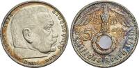 5 Mark 1936  G Drittes Reich  Patina, fast vorzüglich