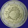 Malta 2 Euro 10 Jaar Euro -