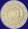 Oostenrijk 2 euro 30 Jaar Europese vlag -