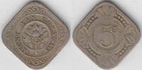 Curacao 5 Cent Wilhelmina 1890-1948 -