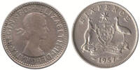 Australia 6 Pence Elizabeth II 1952-2022 -