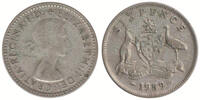 Australia 6 Pence Elizabeth II 1952-2022 -