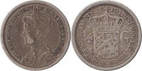 Nederland Koninkrijk &frac12; Gulden 1919 Wilhelmina 1890-1948 Vz- 17,50 EUR  + 7,50 EUR frais d'envoi