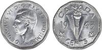 Mynter 5 Cents 1945 Canada  Kv: UNC unz 18,66 EUR  + 9,33 EUR frais d'envoi