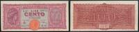 Sedler 100 Lire 1944 Italy  Kv: AU vz+ 46,66 EUR  + 9,33 EUR frais d'envoi