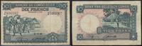 Sedler 10 Francs 1948 Congo, Belgian  Kv: F s 55,99 EUR  + 9,33 EUR frais d'envoi