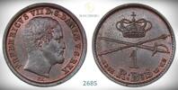 Mynter 1 Skilling 1853 Danmark  Kv: 0  93,32 EUR  + 9,33 EUR frais d'envoi
