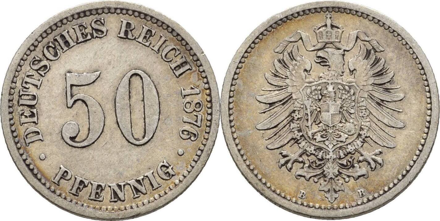 Deutsches Reich 50 Pfennig 1876 B TTB | MA-Shops