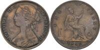 Penny 1860 Großbritannien Victoria, 1837-1901 ss-
