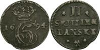 Dänemark Glückstadt 2 Skilling Christian V., 1670-1699 -