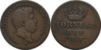 Italien Königreich deider Sizilien 2 Tornesi Ferdinand II., 1830-1859 -