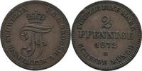 Mecklenburg Schwerin 2 Pfennige Friedrich Franz II., 1842-1883 -