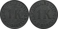 Österreich Böhmen Deutsch Gabel Marke zu 1 Krone Kriegsgefangenen Lagergeld -