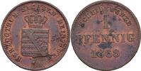 Sachsen Meiningen 1 Pfennig Georg II., 1866-1914 -