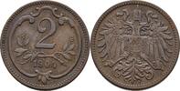 Österreich Ungarn 2 Heller Franz Joseph,1848-1916. -