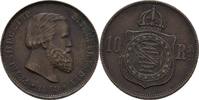 Brazilien 10 Reis Pedro II. -