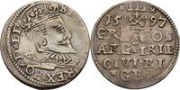 Polen Riga Dreigröscher Trojak Sigismund III. 1587-1632 -