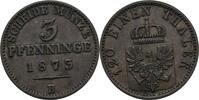 Preussen 3 Pfennig Wilhelm I. 1861-1888. -