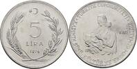 Türkei 5 Lira 1976 FAO prägefrisch 6,00 EUR prix TTC + 7,00 EUR frais d'envoi