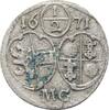 Salzburg 1/2 Einseitiger Kreuzer Max Gandolph von Küenburg,1668-1687 -