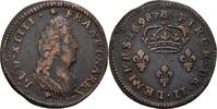 4 Deniers 1698 BB Frankreich Straßburg Ludwig XIV., 1643-1715 ss
