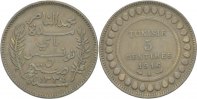Tunesien 5 Centimes 1916 A Muhammad Al-Nasir ss 5,00 EUR prix TTC + 7,00 EUR frais d'envoi