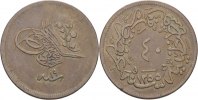 Türkei 40 Para 1255/19 Abdul Mejid f.ss 8,00 EUR prix TTC + 7,00 EUR frais d'envoi