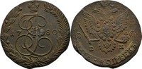 Russland Ekaterinburg 5 Kopeke Katharina II., 1762-1796 -