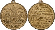 Italien Preussen Rom Tragbare vergoldete Medaille Umberto I. und Wilhelm II. -