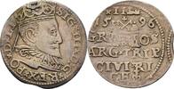 Riga Polen Dreigröscher Trojak Sigismund III., 1587-1632 -